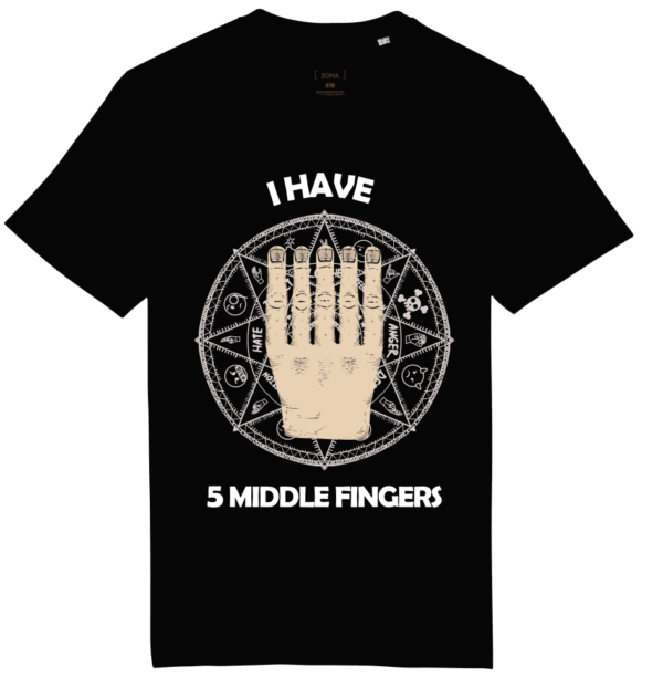 5 MIffle fingers BLACK 1 I have 5 middle fingers